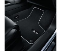 Текстильні килимки передні чорні з сірим кантом Audi A3, S3, RS 3 Текстильні килимки передні чорні з сірим кантом Audi A3, S3, RS 3