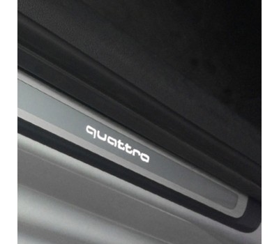 Молдинги порогів з підсвічуванням, з написом «quattro» Audi A3, S3, RS 3, A4, S4, RS 4