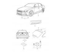 Комплект для склеювання для спойлера на кромці даху Audi A4
