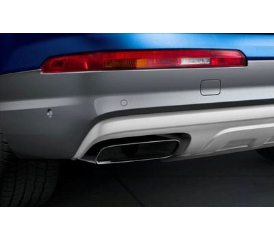 Спортивні насадки на вихлопну трубу для автомобілів з двигуном 2.0 TFSI та одинарною вихлопною трубою, лівою/правою, чорною хромованою Audi Q7